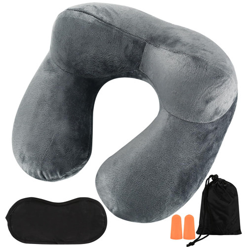 Inflatable Travel Pillows for Sleeping Airplane Inflatable Neck Pillow for Traveling Pillow Inflatable Travel Neck Pillows for Airplanes Sleeping, Train, Car, Office, with Eye Masks, Earplugs Inflatable Travel Pillows for Sleeping Airplane Inflatable Neck Pillow for Traveling Pillow Inflatable Travel Neck Pillows for Airplanes Sleeping, Train, Car, Office, with Eye Masks, Earplugs