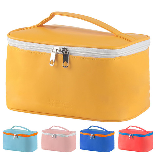 XhjzgcTech Makeup Organizer Bag,Travel Makeup Bag Organizer, Travel Toiletry Bag for Women Make Up Bag Organizer, Portable Travel Cosmetic Bags Organizer Storage Case -(yellow)
