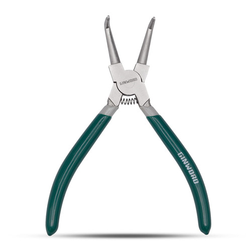 GINWORD 7 inch Bent Internal Jaw Snap Ring Plier, Circlip Pliers, Tips C-Clip Pliers for Ring Remover Retaining