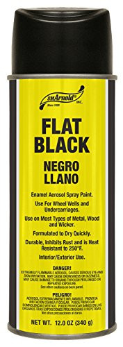 SM Arnold (66-104) Enamel Spray Paint, Flat Black Enamel - 12 oz.
