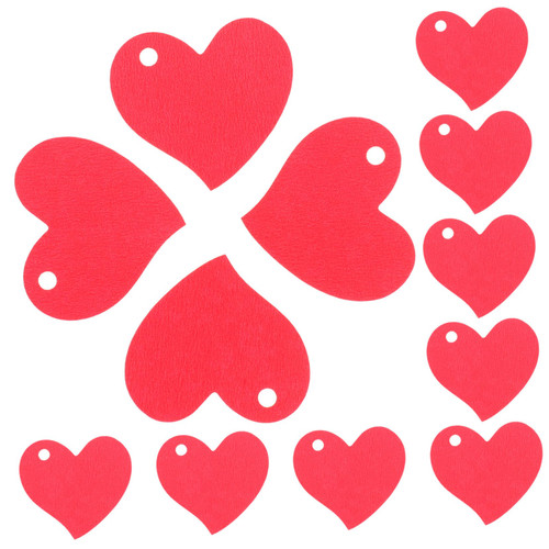 Abaodam 50pcs Heart Shaped Elevator Paper Gift Lovely Gift Tags Valentines Gift Favor Tags Red Gift Tags Wedding Red Decor Valentine's Day Hanging Labels Vintage Heart Ornament Kraft Paper