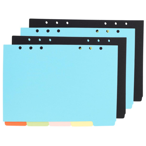 Ciieeo 4 Sets Notebook Dividers Loose-Leaf Page Markers Colored Binder Dividers Tab Binder Dividers Binder Dividers with Tabs Insertable Big Tabs Tag Category Page Detachable Paper