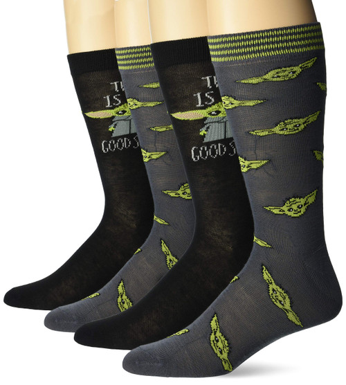 STAR WARS Mens 2 Pack Crew Casual Sock, Black, 10-13 US
