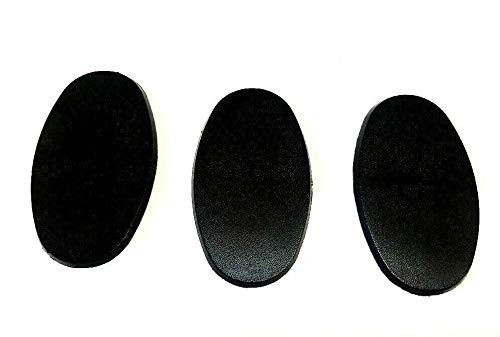 Lot of 3 75mm x 42mm Oval Bases for Warhammer 40k & AoS Games Workshop Bitz