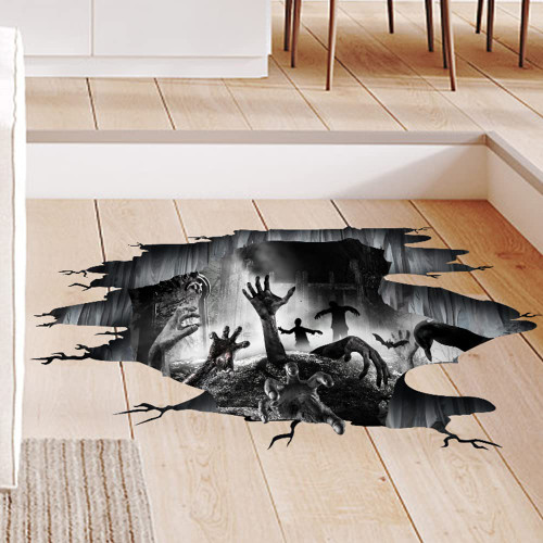 Atcarmor 3D Halloween Wall Stickers Halloween Wall Decals Removable, Ghost Hand Halloween Floor Wall Decor Scary Decorations for Bedroom, Halloween Window Clings Stickers for Glass Windows