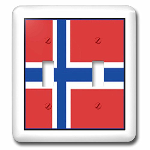 3dRose LLC lsp_98463_2 Photo of Norway Flag Button Double Toggle Switch