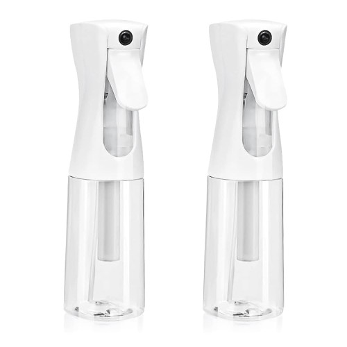 Continuous Spray Bottle for Hair-6.8 OZ(200ML) 2 Pack Empty Ultra Fine Water Mist Sprayer for Hairstyling, Salons, Cleaning, Plants, Misting & Skin Care - Reusable Beauty Spray Bottle (6.8OZ-2PACK)