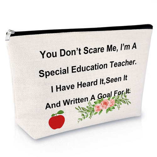 Special Education Teacher Appreciation Gift Makeup Bag Thank You Gift for Women Birthday Gift for Her Cosmetic Bag Christmas Retirement Teachers Day Gift Travel Cosmetic Pouch Thanksgiving Gift Special Education Teacher Appreciation Gift Makeup Bag Thank You Gift for Women Birthday Gift for Her Cosmetic Bag Christmas Retirement Teachers Day Gift Travel Cosmetic Pouch Thanksgiving Gift