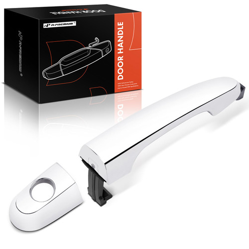 A-Premium Front Driver Side Exterior Door Handle with Keyhole Compatible with Kia Sorento 2011 2012 2013 2014 2015, Chrome, Replace# 826521U020, 826512P010