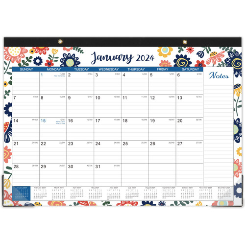 2024 Desk Calendar - 2024 Desk Calendar Large, 12" x 17" Monthly Calendar from Jan 2024 - Dec 2024, Desk Calendar Planner 2024 with Writing Blocks for Planning and Organizing for Home or Office