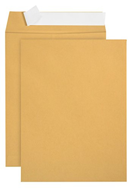 100 9 X 12 SELF Seal Golden Brown Kraft Catalog Envelopes- Designed for Secure Mailing- Oversize Strong Peel and Seal Flap with 28 LB Kraft Paper- 100 Envelopes