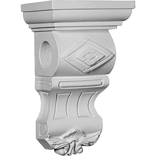 Ekena Millwork COR07X05X12FR 7 3/8" W x 5 D x 12 1/8" H Franklin Corbel, White