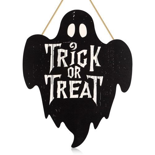 Halloween Ghost Door Sign Decorations Halloween Door Hanging Sign Wooden Halloween Ghost Sign Decorations for Haunted House Halloween Party Outdoor Indoor Decorative Signs