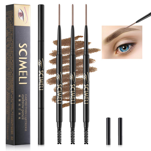 Brow Pencil,4PCS Professional Micro Eyebrow Pencil with Spoolie Brush,Long-Lasting Retractable Eyebrow Pencil Waterproof,1.5mm Ultra-Fine Tip Eye Brow Pencils for Women.(#2 Soft Brown 4Pcs) Brow Pencil,4PCS Professional Micro Eyebrow Pencil with Spoolie Brush,Long-Lasting Retractable Eyebrow Pencil Waterproof,1.5mm Ultra-Fine Tip Eye Brow Pencils for Women.(#2 Soft Brown 4Pcs)