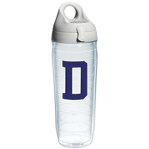 Tervis 1083173 NFL Dallas Cowboys D Emblem Individual Water Bottle with Gray lid, 24 oz, Clear