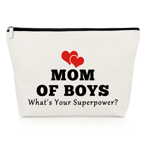 Boy Mom Gifts for New Mom Makeup Bag Mom Gifts from Son Mommy to Be Gift Cosmetic Bag Mothers Day Birthday Gift for Mother Christmas Thanksgiving Gift for Mama Gifts for Friend Cosmetic Pouch Travel