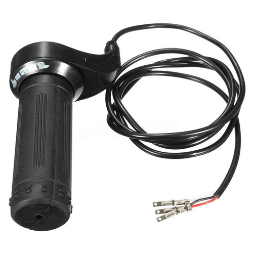 Xiaokeis Mini Bike Throttle, Bike Throttle Accelerator Handle Grips, Universal Throttle Cable Bent Cable Set for Electric Cars Bike with 3 Wires Suitable for Most 12 v-48 v Electric Scooters(Black)