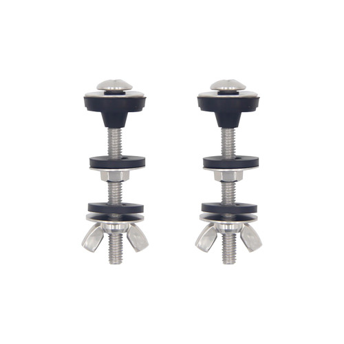 2PCS Universal Toilet Tank to Bowl Bolts Kit - Heavy Duty Toilet Bolts - Waterproof Stainless and Rubber Washers Gaskets - Extra Long Nut Screw - Fastening Set for Toilet Mounting and Repair.