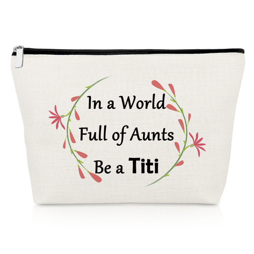 Auntie Gifts Best Aunt Ever Gift Makeup Bag Auntie Gifts from Niece Nephew Aunt Appreciation Gift for Titi Aunt Christmas Mothers Day Gift Thank You Gift for Auntie Birthday Gift Cosmetic Pouch Travel