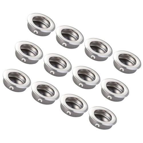 Uonlytech 12Pcs Drawer knobs Drawer Handles Kitchen Cabinet Handles Cabinet Pulls Drawer Recessed Finger Pulls Flush Handle Stainless Sliding Door Handle Hidden Handle Stainless Steel