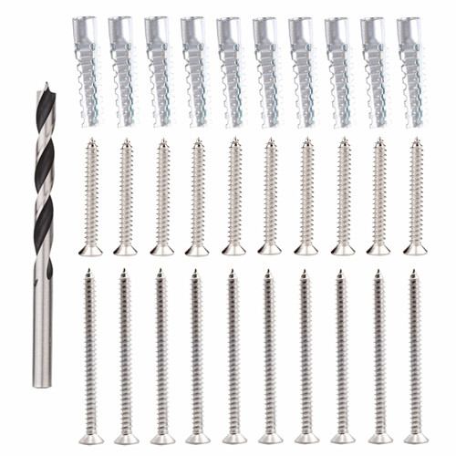 FIREFLYWEB Screw Door Security Hardware Repair kit Reinforcement jamb Repair for Terrific Solution for Stripped Door Hinge,Repair Damaged Screw- Door Stripped Hinge Screw Repair kit (Silver)