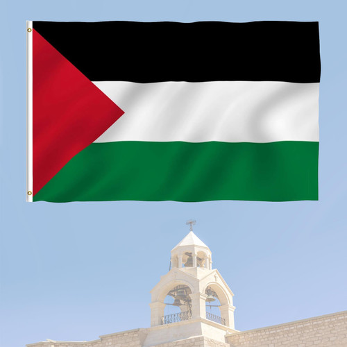 Palestinian Flag 3x5ft, Palestine Flag Banner, Stand with Palestine Flag- Vivid Color and Fade Proof - We Stand Palestine Flag with Brass Grommets for Indoor or Outdoor Decor(100% Polyester/DOUBLE SIDED) Palestinian Flag 3x5ft, Palestine Flag Banner, Stand with Palestine Flag- Vivid Color and Fade Proof - We Stand Palestine Flag with Brass Grommets for Indoor or Outdoor Decor(100% Polyester/DOUBLE SIDED)