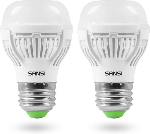 SANSI 60W Equivalent LED Light Bulbs, 22-Year Lifetime, 2 Pack 900 Lumens LED Bulbs with Ceramic Technology, 5000K Daylight 9W Non-Dimmable, E26, A15 Efficient & Safe Energy Saving for Home Lighting