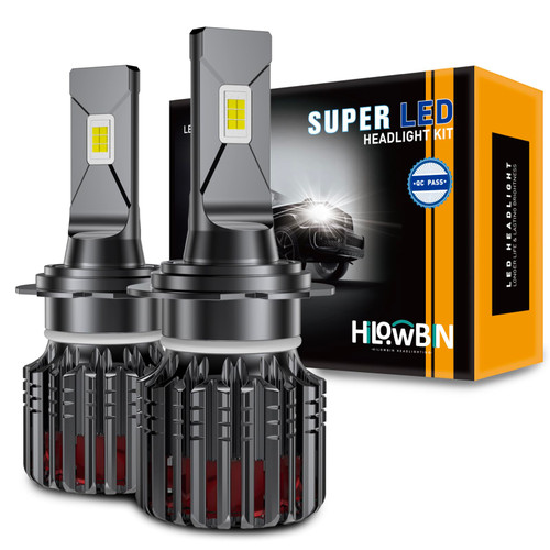 HILOWBIN Upgraded 9005 HB3 LED Headlights Bulbs,6500K Super Bright Cool White HI/Lo Beam LED Bulbs, Plug and Play, Canbus Ready, Pack of 2