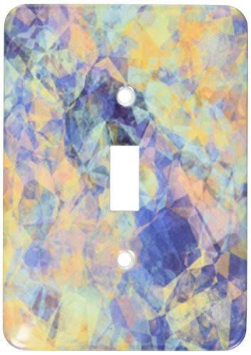 3dRose lsp_38382_1 Crumpled Paper in Blue and Gold Single Toggle Switch