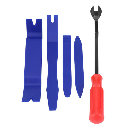 Auto Trim Removal Tool Kit Plastic Pry Tool 5pcs Hard Plastic Auto Car Stereo Radio Door Clip Panel Dashboard Trim Removal Install Tool Set