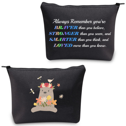 CMNIM Otter Makeup Bag Sea Otter Gifts for Otter Lovers Cosmetic Bag Cute Otter Gifts for Women Zipper Bag Travel Toiletry Pouch Case (Otter Makeup Bag)