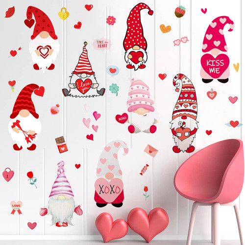 9 Sheets Valentines Day Decor Gnome Wall Stickers Valentines Wall Decals Heart Gnomes Window Stickers Gnomes Wall Vinyl Stickers for Living Room Bedroom Home Art Decor 9 Sheets Valentines Day Decor Gnome Wall Stickers Valentines Wall Decals Heart Gnomes Window Stickers Gnomes Wall Vinyl Stickers for Living Room Bedroom Home Art Decor