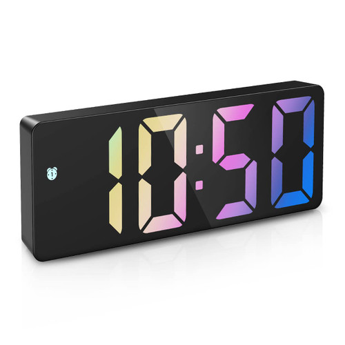 ORIA Digital Alarm Clock, (New Version) LED Alarm Clock, 6.5inch Large Display LED Clock with Snooze, 3 Adjustable Brightness, Dual Powered Alarm Clock for Bedroom, Home, Office, Colorful LED ORIA Digital Alarm Clock, (New Version) LED Alarm Clock, 6.5inch Large Display LED Clock with Snooze, 3 Adjustable Brightness, Dual Powered Alarm Clock for Bedroom, Home, Office, Colorful LED