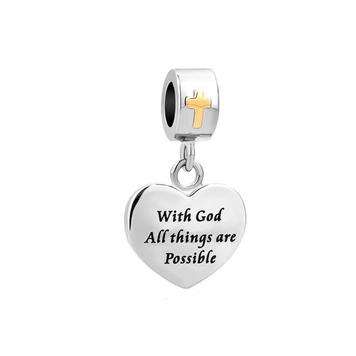 Luluadorn Women Girl Charm for Bracelets Silver Dangle Heart Gold Cross God Possible Wish Belief Clear Daughter Compatible with Pandora Charm Bracelet Luluadorn Women Girl Charm for Bracelets Silver Dangle Heart Gold Cross God Possible Wish Belief Clear Daughter Compatible with Pandora Charm Bracelet