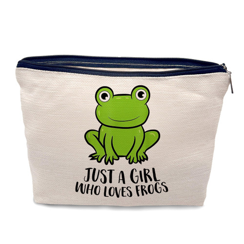 Nogrit Frog Makeup Cosmetic Bag,Just a Girl Who Loves Frogs Makeup Travel Toiletry Bag,Gifts for Frog Lovers,Funny Frog Gifts Nogrit Frog Makeup Cosmetic Bag,Just a Girl Who Loves Frogs Makeup Travel Toiletry Bag,Gifts for Frog Lovers,Funny Frog Gifts