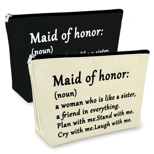 Maid of Honor Gift Set Makeup Bag Bridesmaid Proposal Gift Wedding Party Gift Bridesmaid Gift for Friend Sister Bestie Cosmetic Bag Bridal Shower Gift Bridal Party Gift 2Pcs Travel Cosmetic Pouch Maid of Honor Gift Set Makeup Bag Bridesmaid Proposal Gift Wedding Party Gift Bridesmaid Gift for Friend Sister Bestie Cosmetic Bag Bridal Shower Gift Bridal Party Gift 2Pcs Travel Cosmetic Pouch