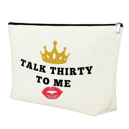 30th Birthday Gifts for Women Makeup Bag 30 Year Old Birthday Gift Born in 1993 Gift Happy 30th Birthday Cosmetic Bag 30th Birthday Theme Party Turning Thirty Gifts for Friend Wife Sister Travel Pouch