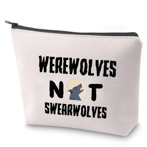 ZJXHPO WWDITS Fans Gift WWDITS Inspired Cosmetic Bag Werewolves Not Swearwolves Zipper Pouch Vampire Lover Makeup Bag Travel Case (Werewolves)