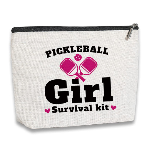 kdxpbpz Pickleball Gifts for Women Girls Pickleball Makeup Bag Pickleball Player Gift Toiletry Makeup Organizer Zipper Pouch Pickleball Girl Survival Kit