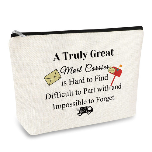 Mail Carrier Thank You Gift Mail Lady Makeup Bag Postal Worker Gift for Women Cosmetic Bag Post Office Appreciation Gift for Postal Worker Birthday Christmas Gift for Mail Carrier Lady Travel Pouch