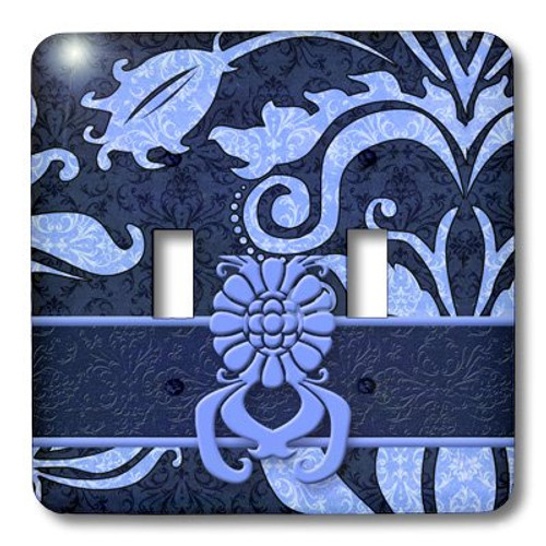 3dRose lsp_15453_2 Damask Blue Tones Double Toggle Switch 3dRose lsp_15453_2 Damask Blue Tones Double Toggle Switch