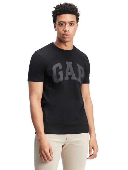 GAP Mens Classic Logo Tee T Shirt, True Black V2, X-Small US