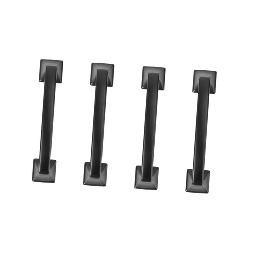 DOITOOL 1 Set 4 Pcs Drawer Handle Cabinet Handles Black Cabinet pulls Kitchen Door Drawer pulls and knobs Drawer knobs Black Door Handles Black Door knob Black Furniture Antique Zinc Alloy