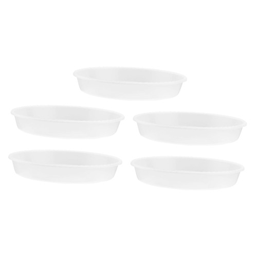 IFANLANDOR 5pcs Plastic drip Trays Potted Plants Plant Pot Saucers Flower Trays Plastic Planter pots for Indoor Plants Plant Saucers Round Small Plant Saucer Plant Tray Base Flowerpot