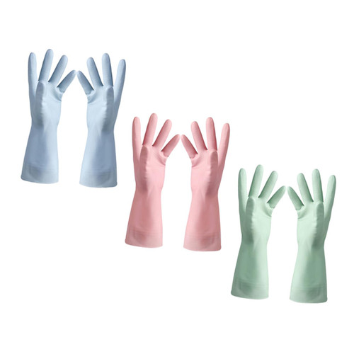 Healeved 3 Pairs plastic gloves protective gloves waterproof gloves latex gloves gloves household cleaning gloves Thin Gloves Protection Dishwashing Gloves emulsion dishwasher