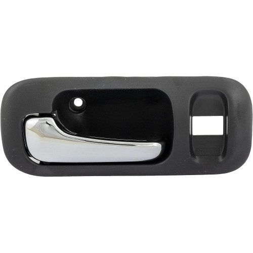Evan Fischer Interior Front Door Handle Compatible with 1995-1998 Honda Odyssey Chrome Lever+Deep Gray Housing Plastic with Lock Hole Passenger Side