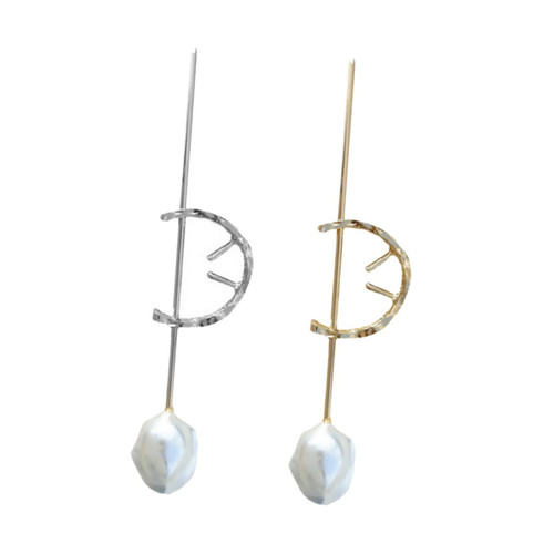 Balacoo 2PCS Hollow Hairpin metal hairpin dainty hair bows hair bun holder hair chignon pin metal hair claw clips pearl hair pin Hollow-out Pearl Hair Stick alloy ponytail delicate bride