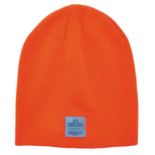Ergodyne Standard Rib Knit Winter Hat, Orange, One Size