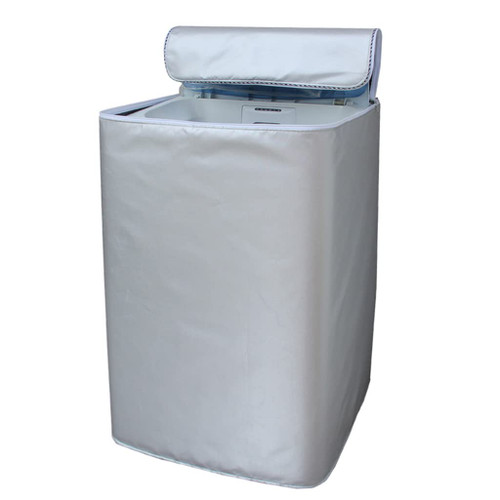 kmobruzy Washer/Dryer Cover for Washing Machine Waterproof Dustproof Sun-Proof Suitable for Most Washers/Dryers (Basic Silver) Washing Machine Cover for Top Load Waterproof Dustproof Cover