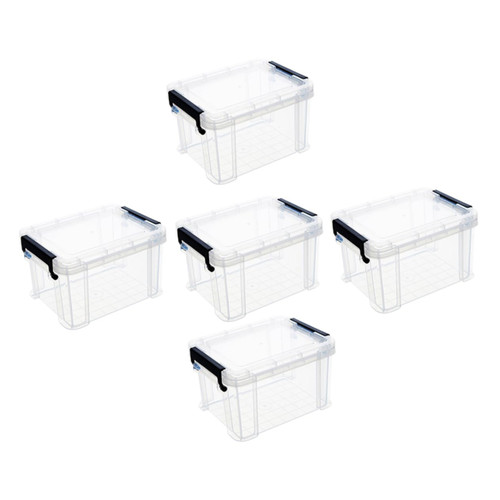 Alipis 5pcs Boxes plastic storage bins with lids plastic bins for storage tote bags plastic containers with lids for storage plastic storage containers mini screws bins small Storage Box